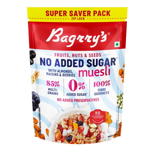 No Added Sugar Muesli with Fruits, Nuts & Seeds – 700g