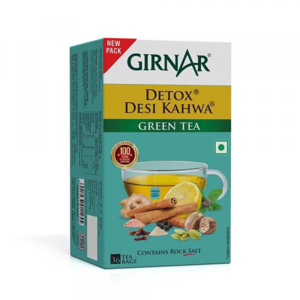 Detox Green Tea - Desi Kahwa (36 Tea Bags) 90 gm