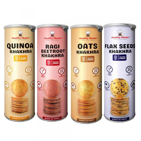 Khakhra Combo - Quinoa, Beetroot, Flaxseed & Oats