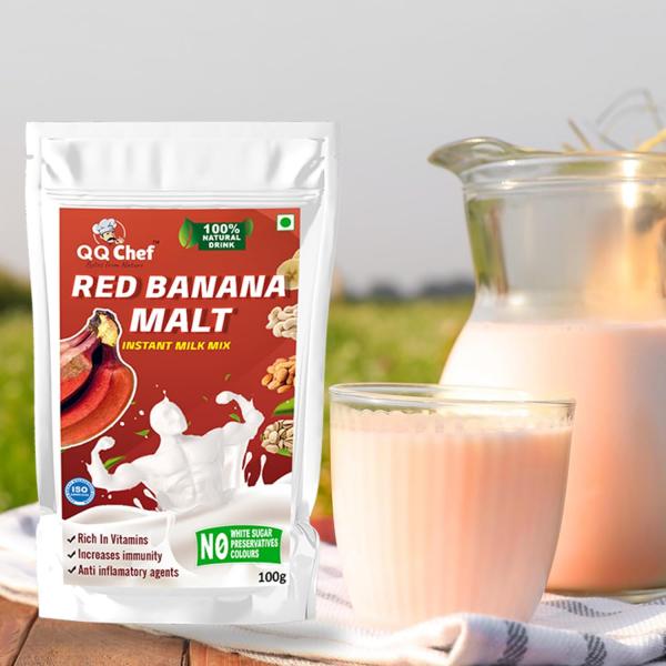 Red Banana Malt Milk Mix Powder
